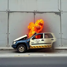 veículo colide contra muro em Conselheiro Lafaiete