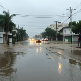 chuva alaga ruas de Conselheiro Lafaiete